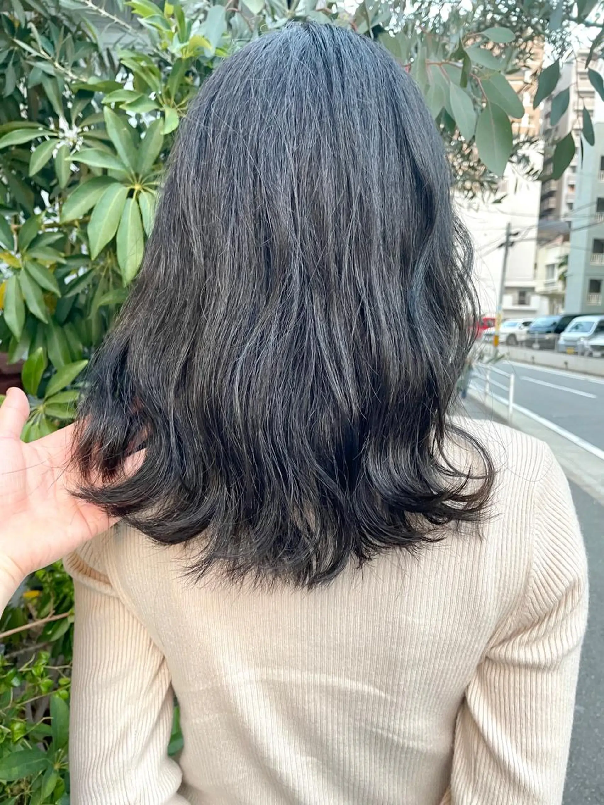 ミディアム カット ヘアカラー トリートメント 松田 卓也のヘアスタイル