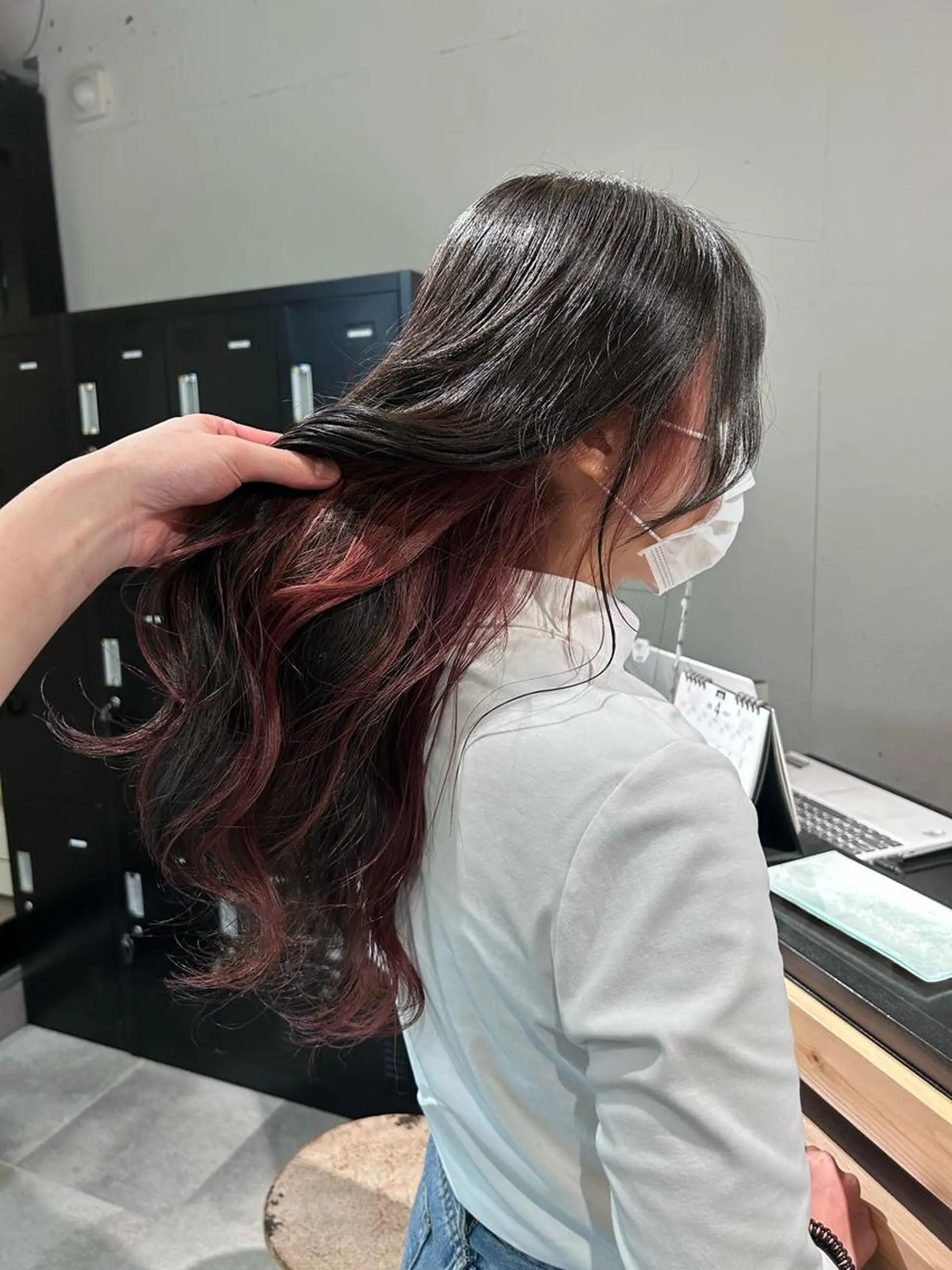ロング カラー ブリーチ ピンクカラー 凌矢/カラーモデル /カットモデルのヘアスタイル