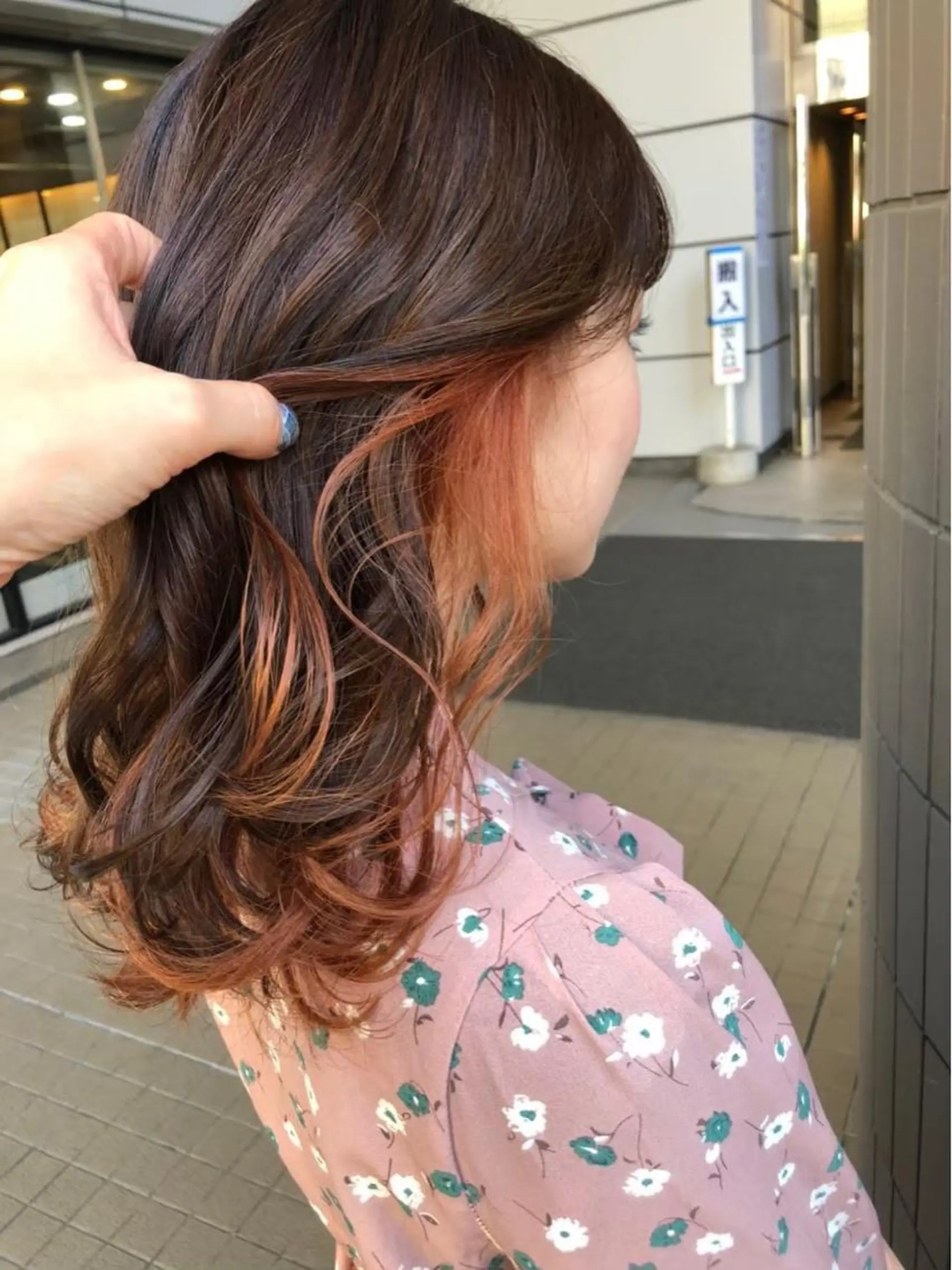 ロング カラー オレンジ カット ヘアカラー トリートメント ❣️モードケイズ塚口 和田一将のヘアスタイル