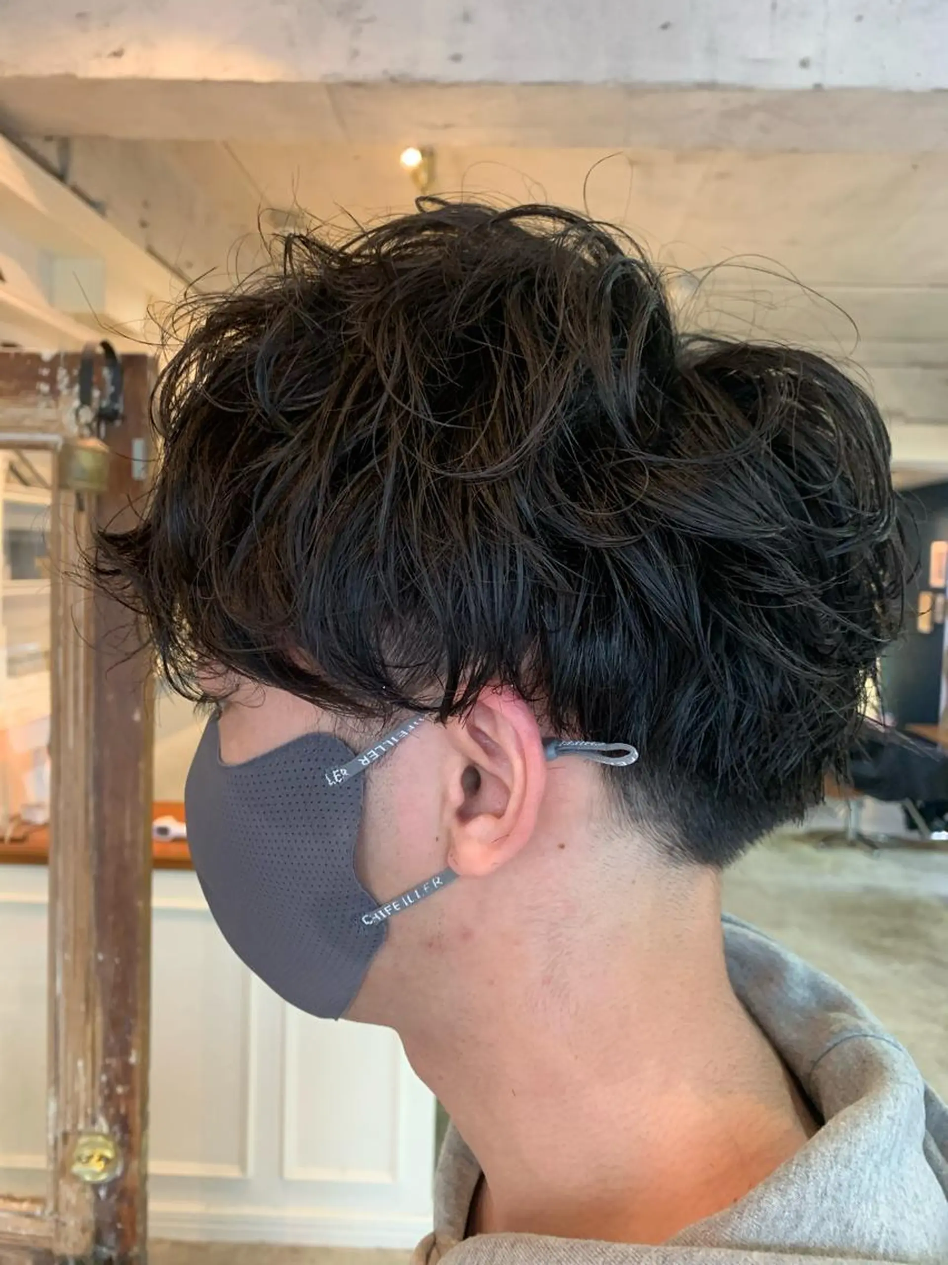 ショート カット パーマ トリートメント ヘアセット 山口 竣也のヘアスタイル