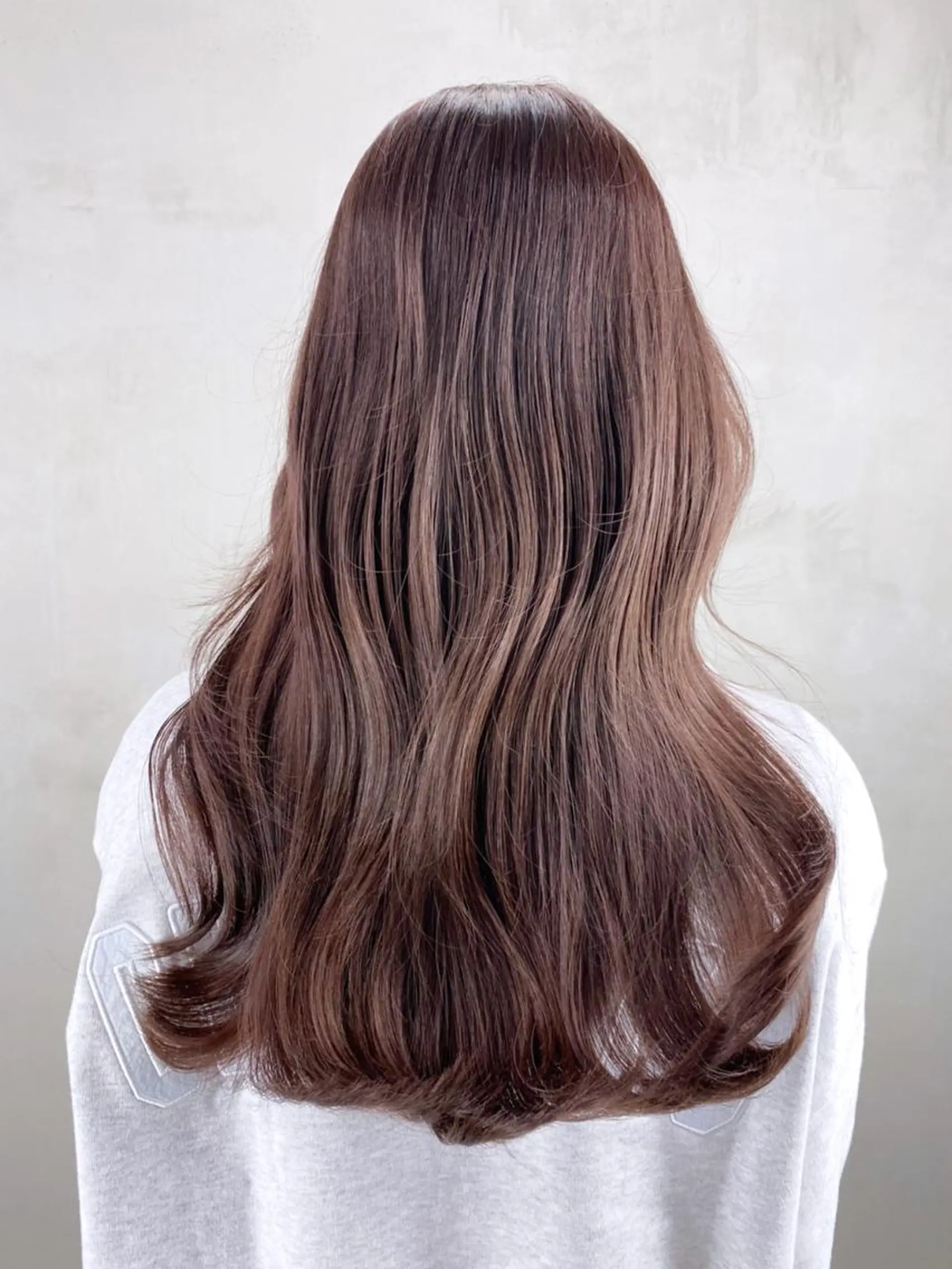 セミロング カラー パーマ ヘアアレンジ ブラウンカラー ピンクカラー ピンクブラウン ITbyALBUM 藤沢店のヘアスタイル