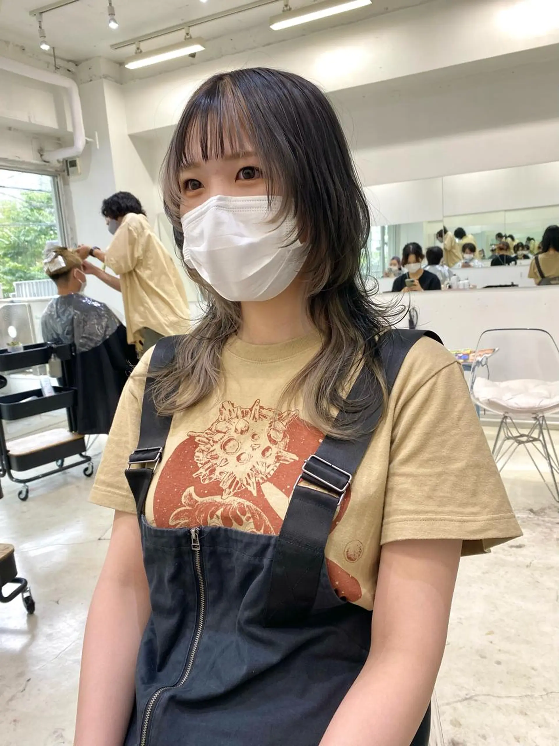 ミディアム カラー ヘアアレンジ メンズ 抜きっぱなしブロンド ササキカズマのヘアスタイル