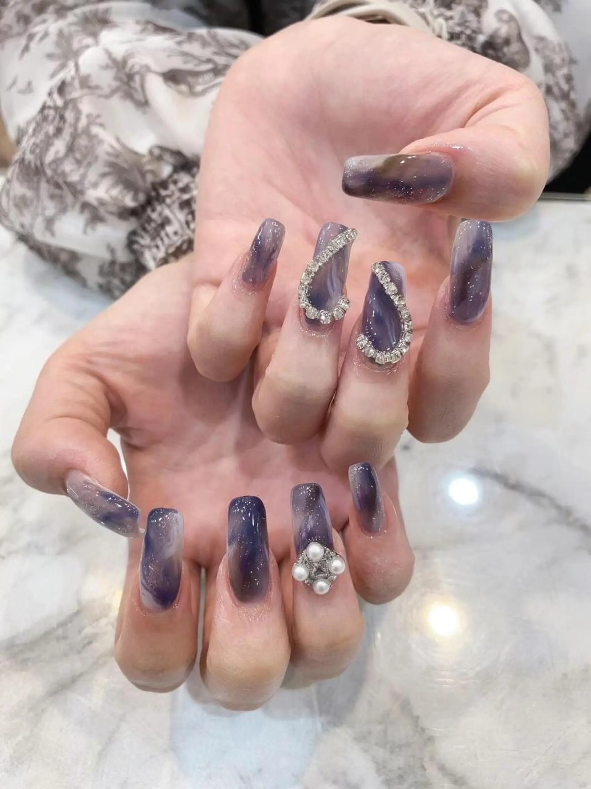 ネイル アートネイル カジュアル パープル My nail所属・babarla Nailのネイルデザイン