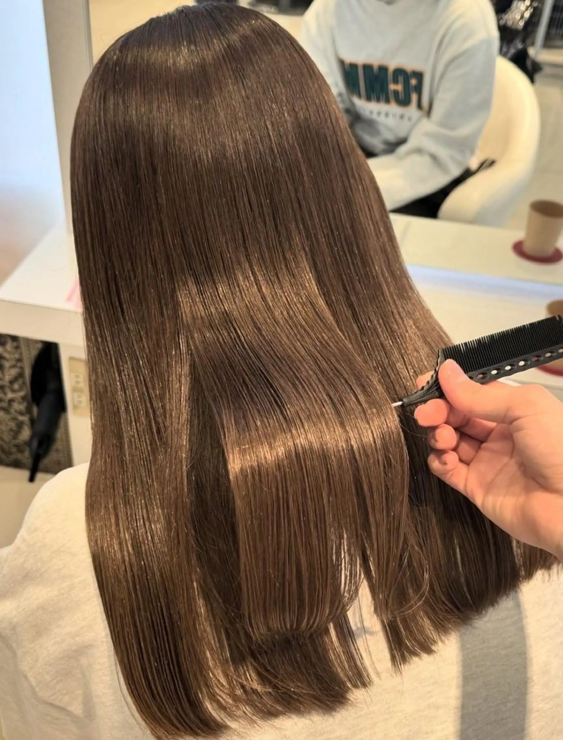 ミディアム ヘアカラー 大川 有香のヘアスタイル