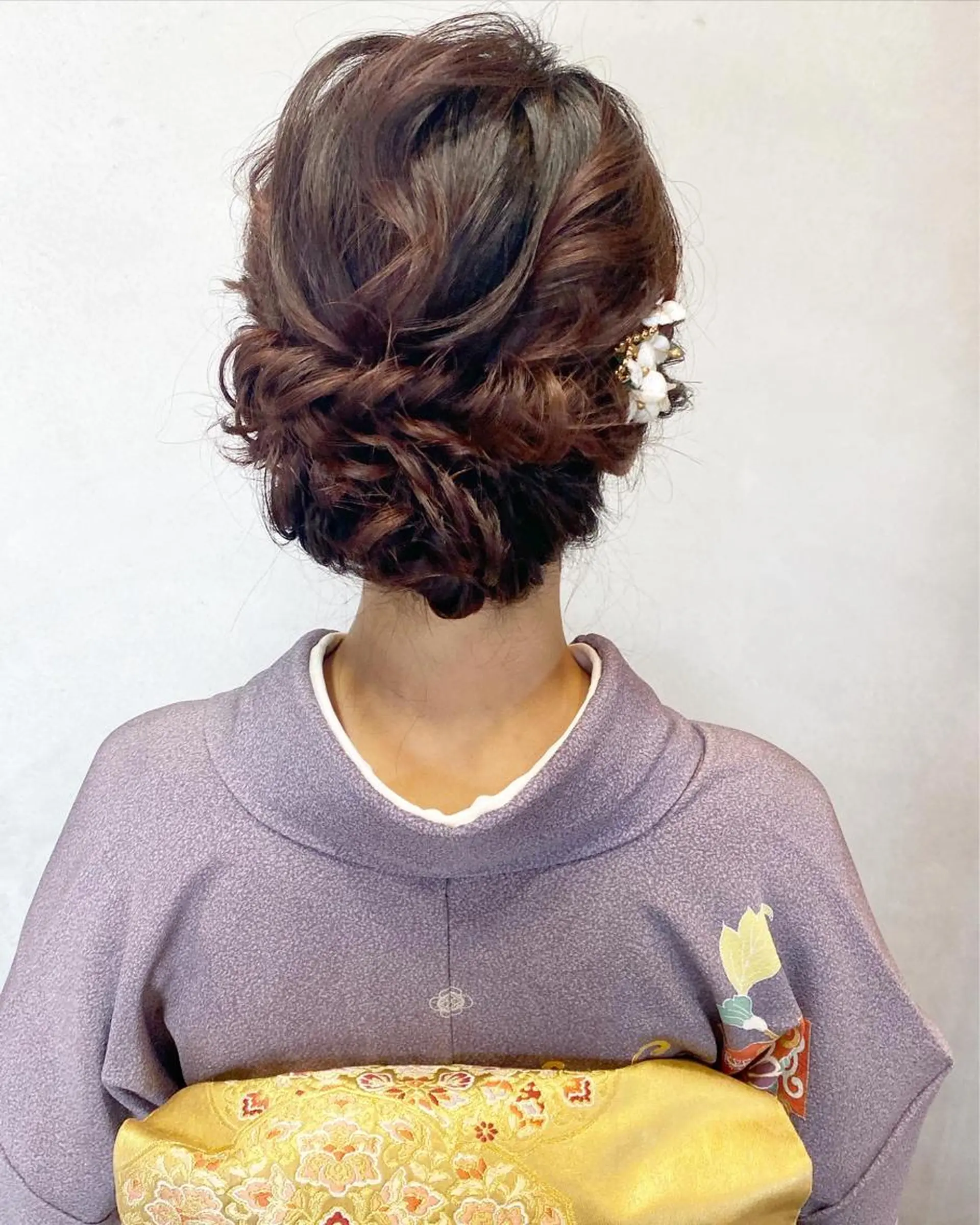 ロング ヘアアレンジ 着物ヘア ヘアセット FIORE hair design所属・山根 奈緒のマツエク・マツパデザイン