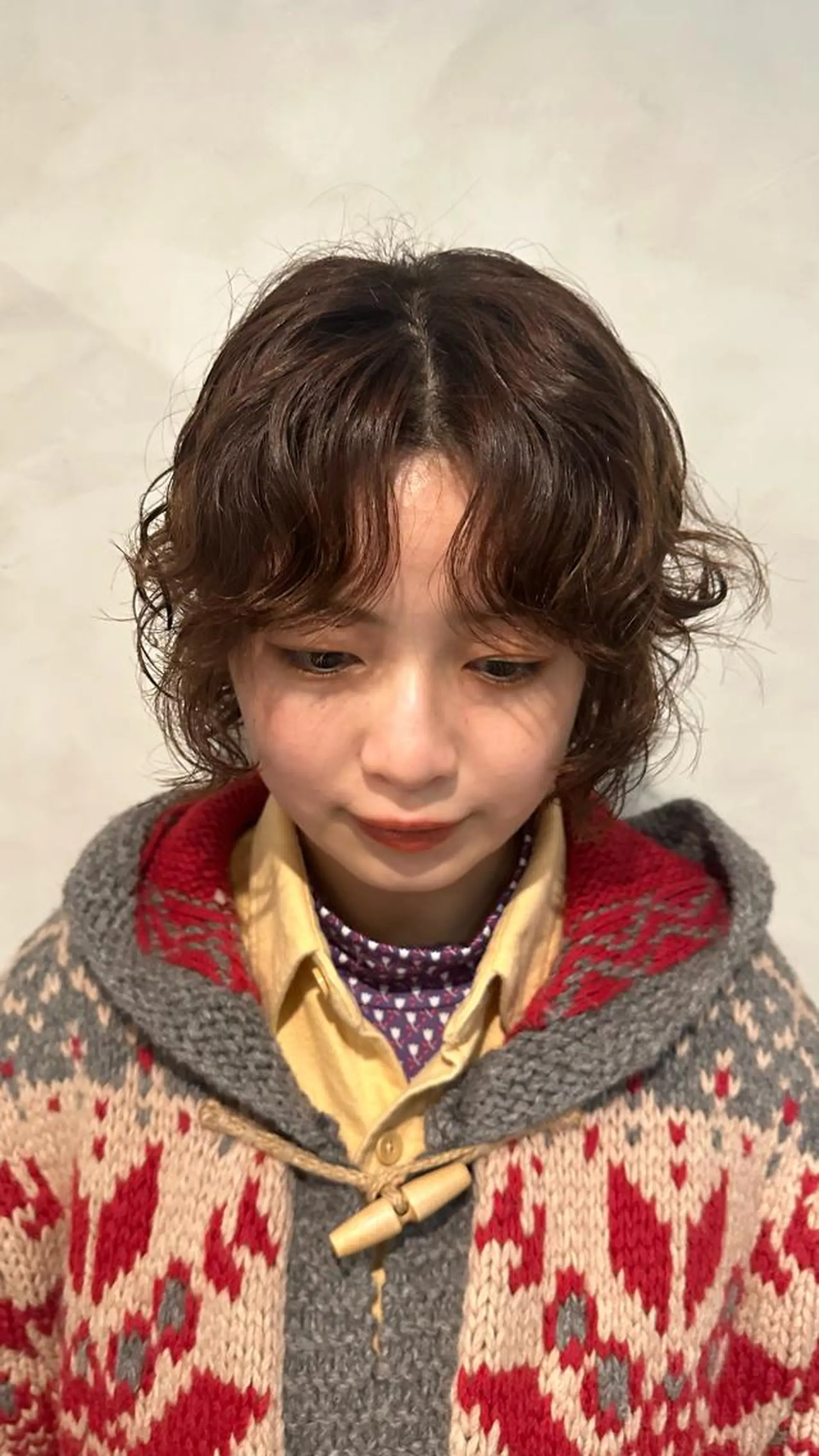 ミディアム パーマ ミディアムパーマ ボブ カット パーマ トリートメント Aust hair Stella新宿所属・Yuki☺︎パーマ レイヤーカットウルフのヘアスタイル