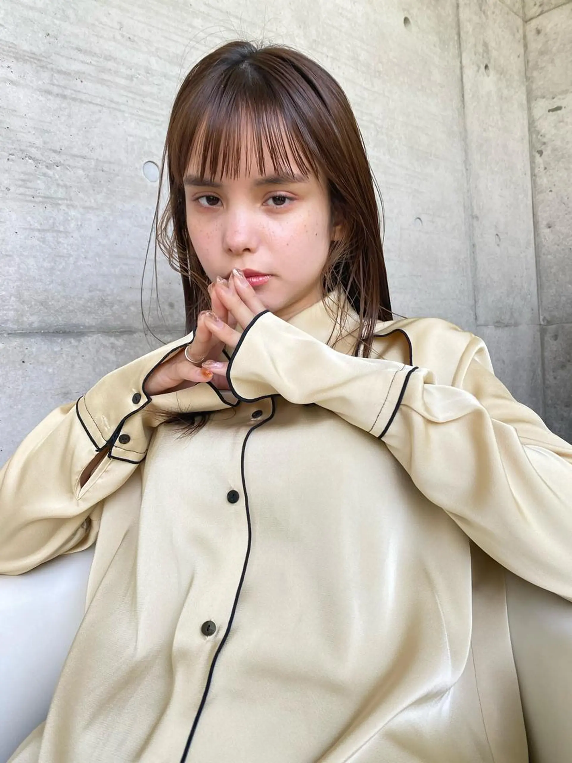 ロング カラー パーマ ヘアアレンジ メンズ キッズ ネイル マツエク・マツパ モリモト サナのヘアスタイル