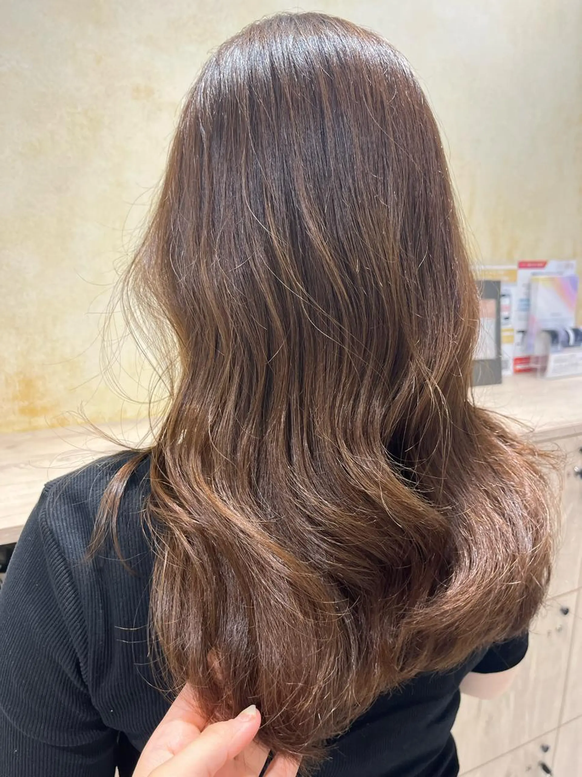 ロング カラー ベージュカラー ブリーチ ブリーチなしカラー ボブ/美髪矯正 /佐藤　奈巳のヘアスタイル