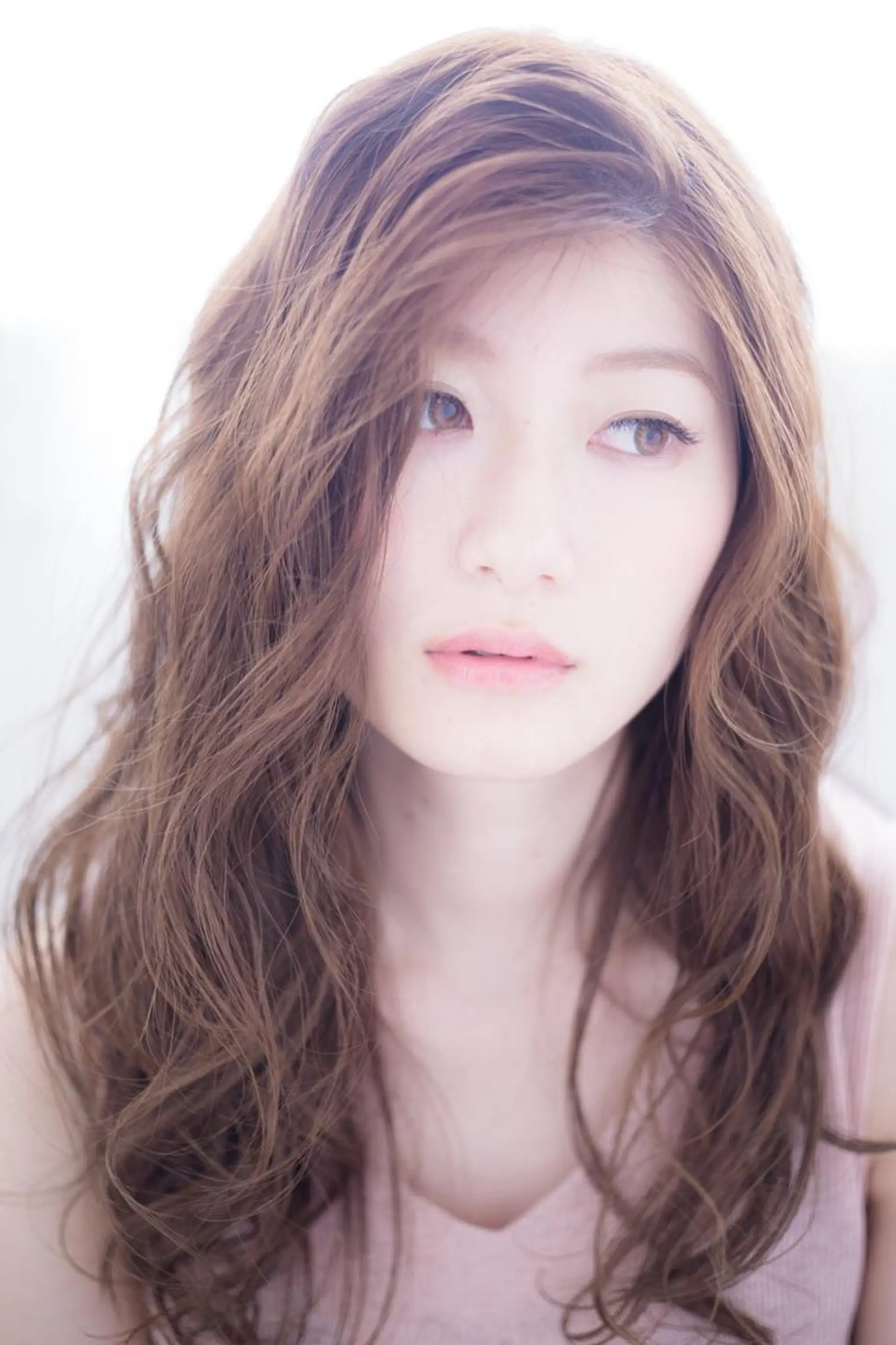 セミロング カラー パーマ 透明感カラー 小顔カット ✨hair make flencia✂️✨のヘアスタイル