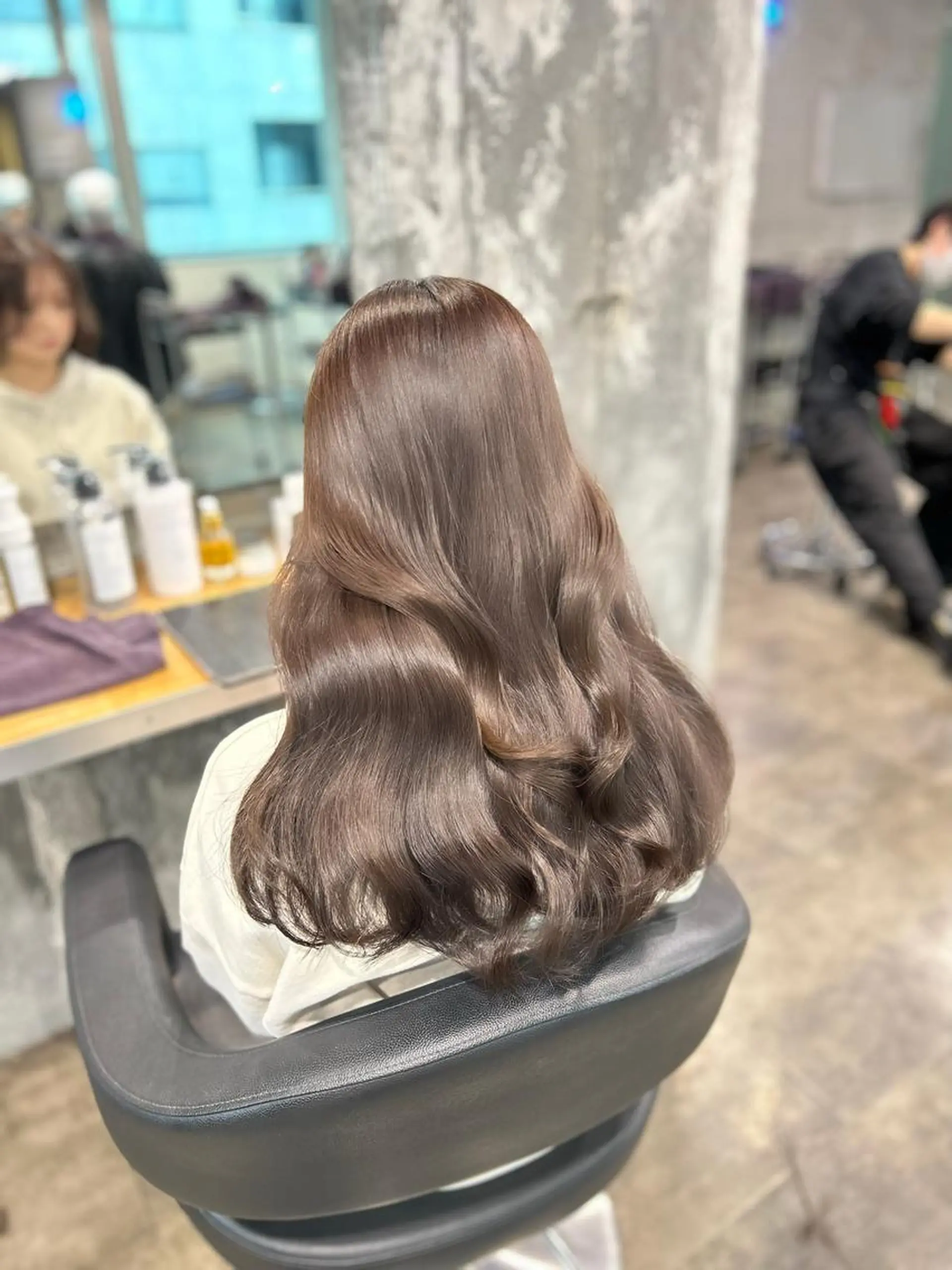 ロング カラー カット ヘアカラー トリートメント ヘアセット I'S.横浜所属・赤み消しカラー 🍀JUNKIのヘアスタイル