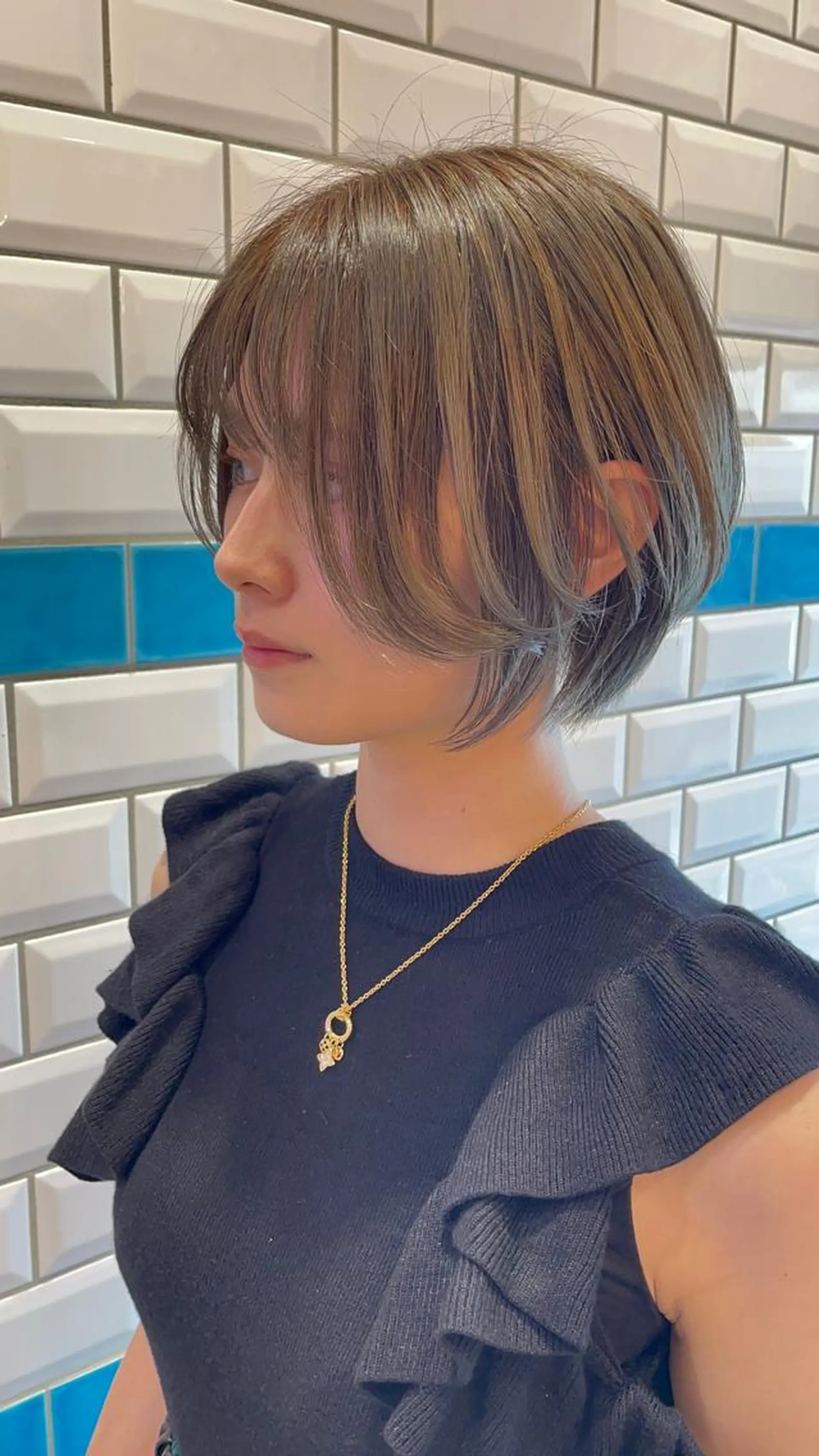 ショート カット ヘアカラー トリートメント 新宿/髪質改善/艶髪 韓国ヘア/大重聖斗のヘアスタイル