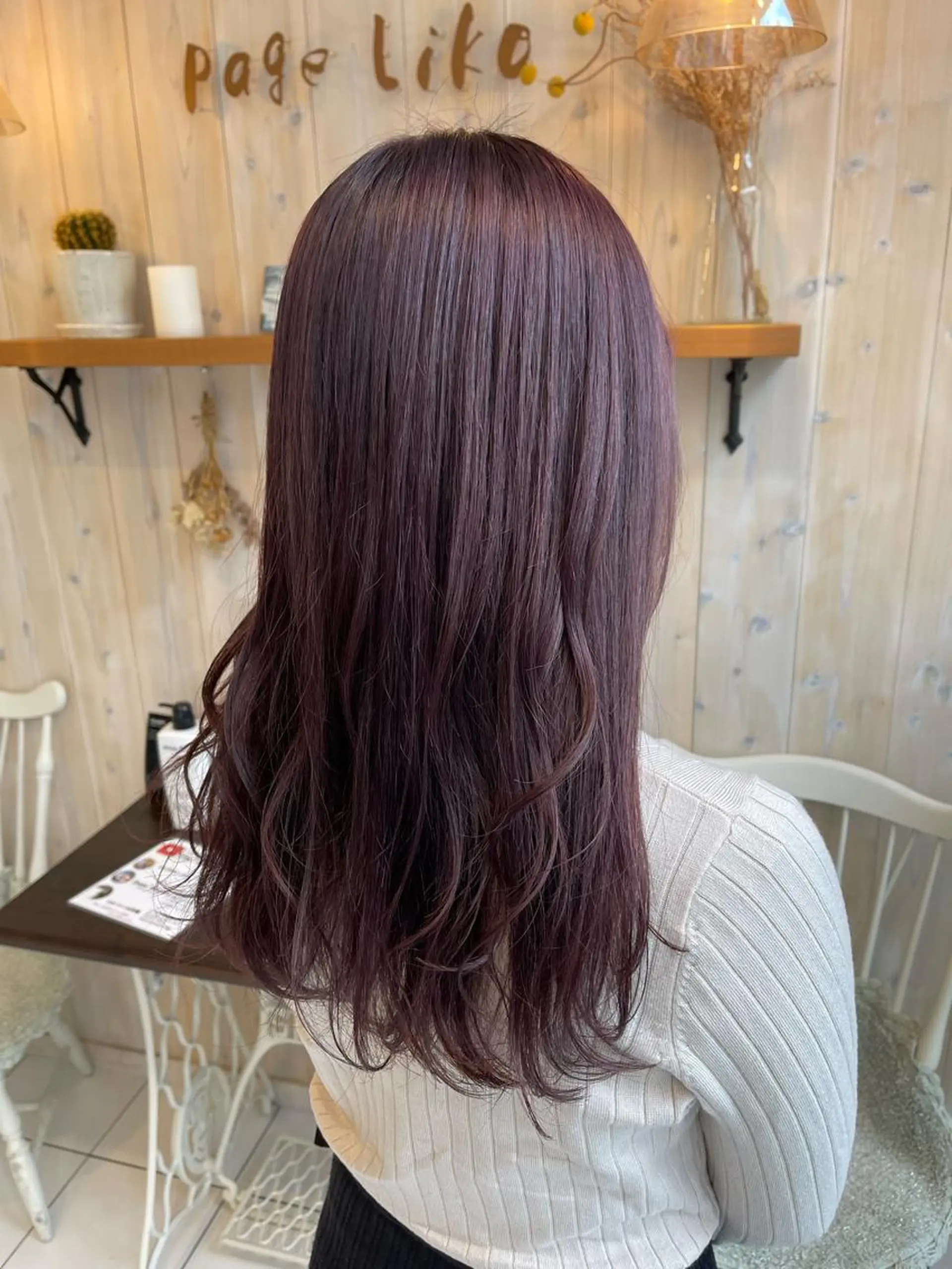 セミロング カラー パープルカラー カット ヘアカラー アニメオタク美容師✂ miharuのヘアスタイル