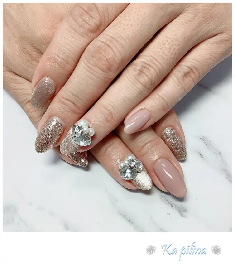 ネイル ラメ(グリッター) マグネットネイル Nail salon Ka pilinaのネイルデザイン