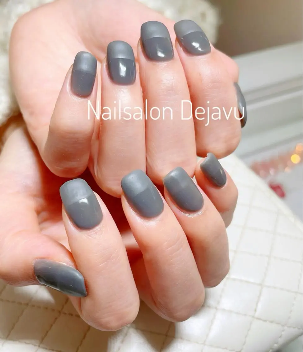 ネイル アートネイル ジェルネイル マットネイル ワンカラーネイル シンプルネイル ハンドネイル Nail salon Dejavu 🌿のネイルデザイン