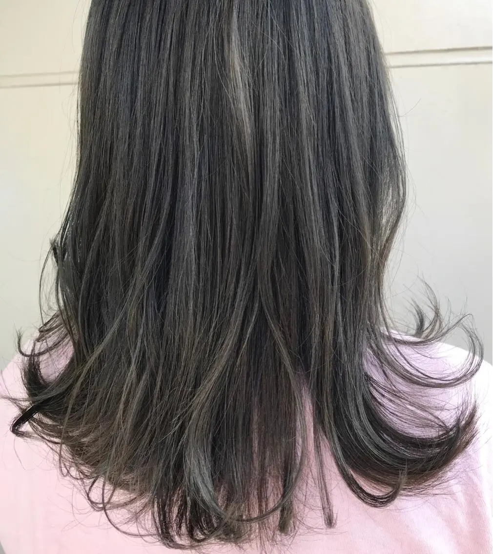 セミロング カラー カット ヘアカラー トリートメント ハイトーン/小顔 カット/Ayumuのヘアスタイル