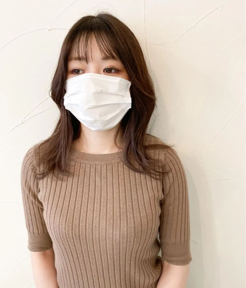 ミディアム カラー カット ヘアカラー トリートメント 樋野 亮のヘアスタイル