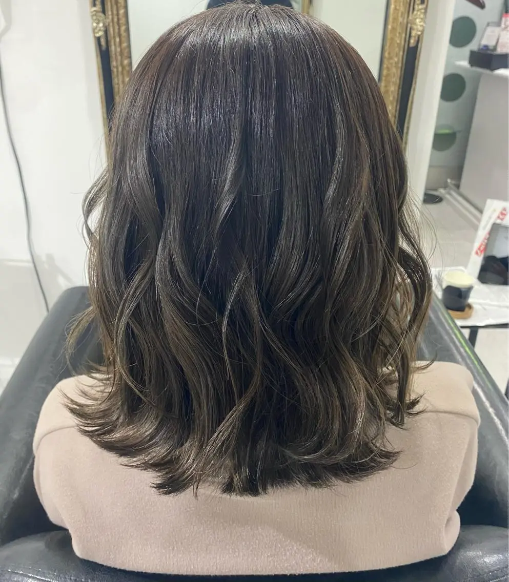 ミディアム ヘアカラー 川村 涼介のヘアスタイル