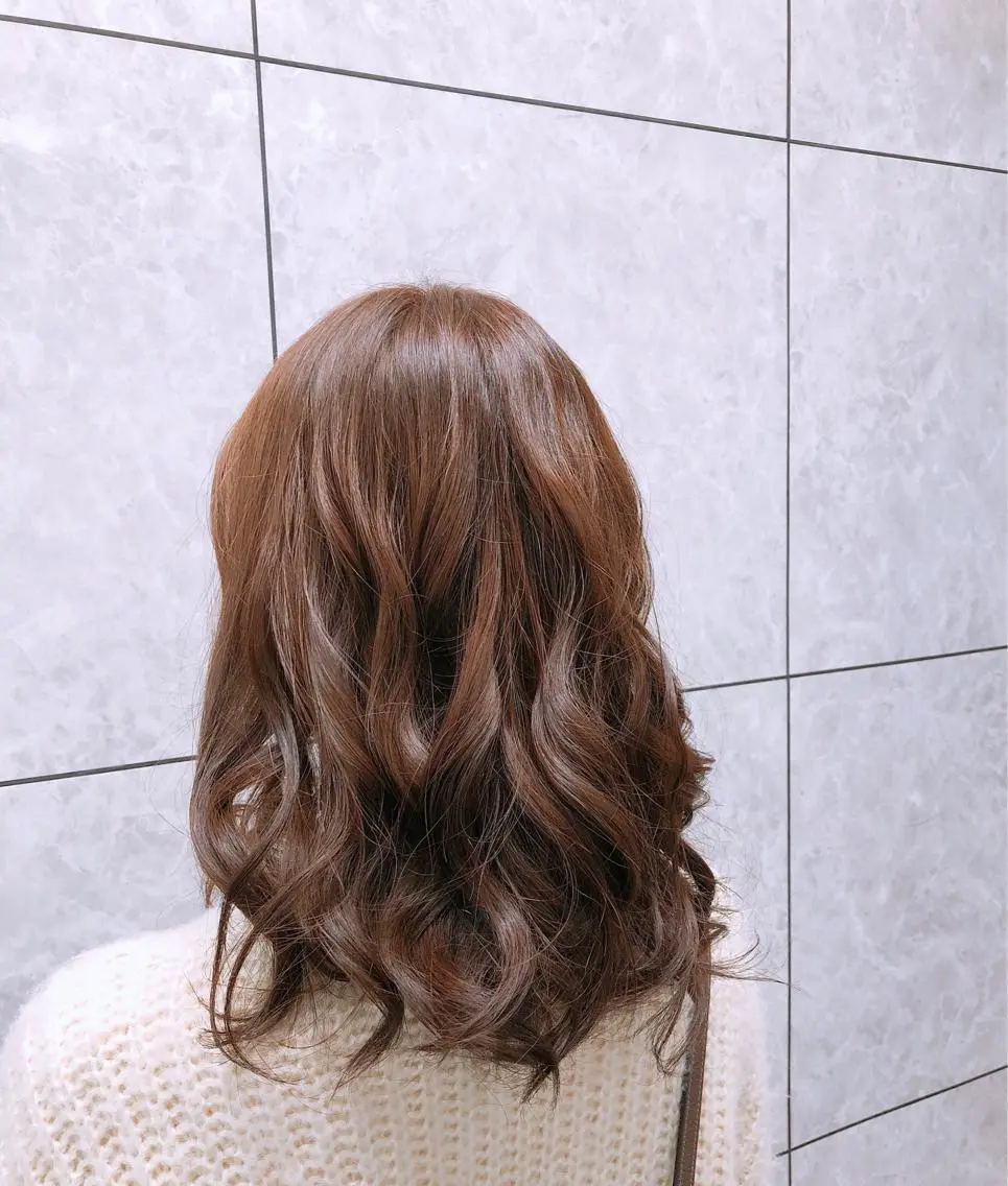 ミディアム カラー ブリーチ ブリーチなしカラー Live店長 yumenaのヘアスタイル