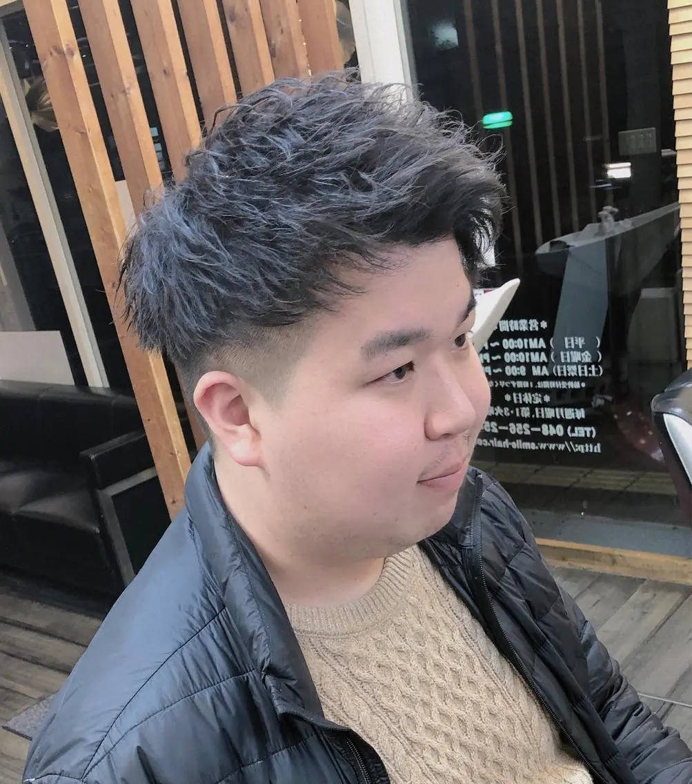 ショート パーマ ヘアアレンジ メンズ メンズパーマ メンズツイストパーマ ツイストパーマ カット パーマ 【店長】小山 泰生のヘアスタイル
