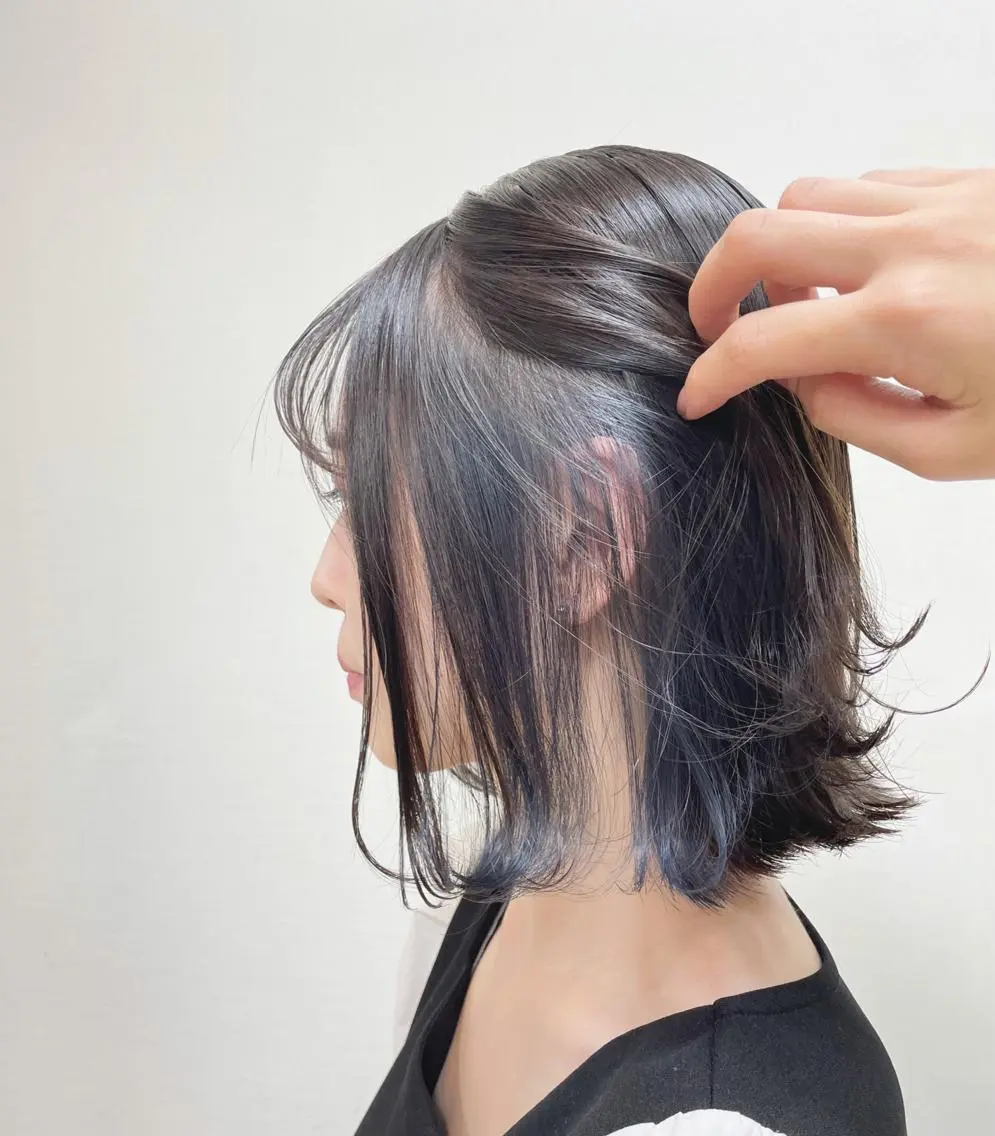 ミディアム ヘアカラー 前田 菜奈子のヘアスタイル