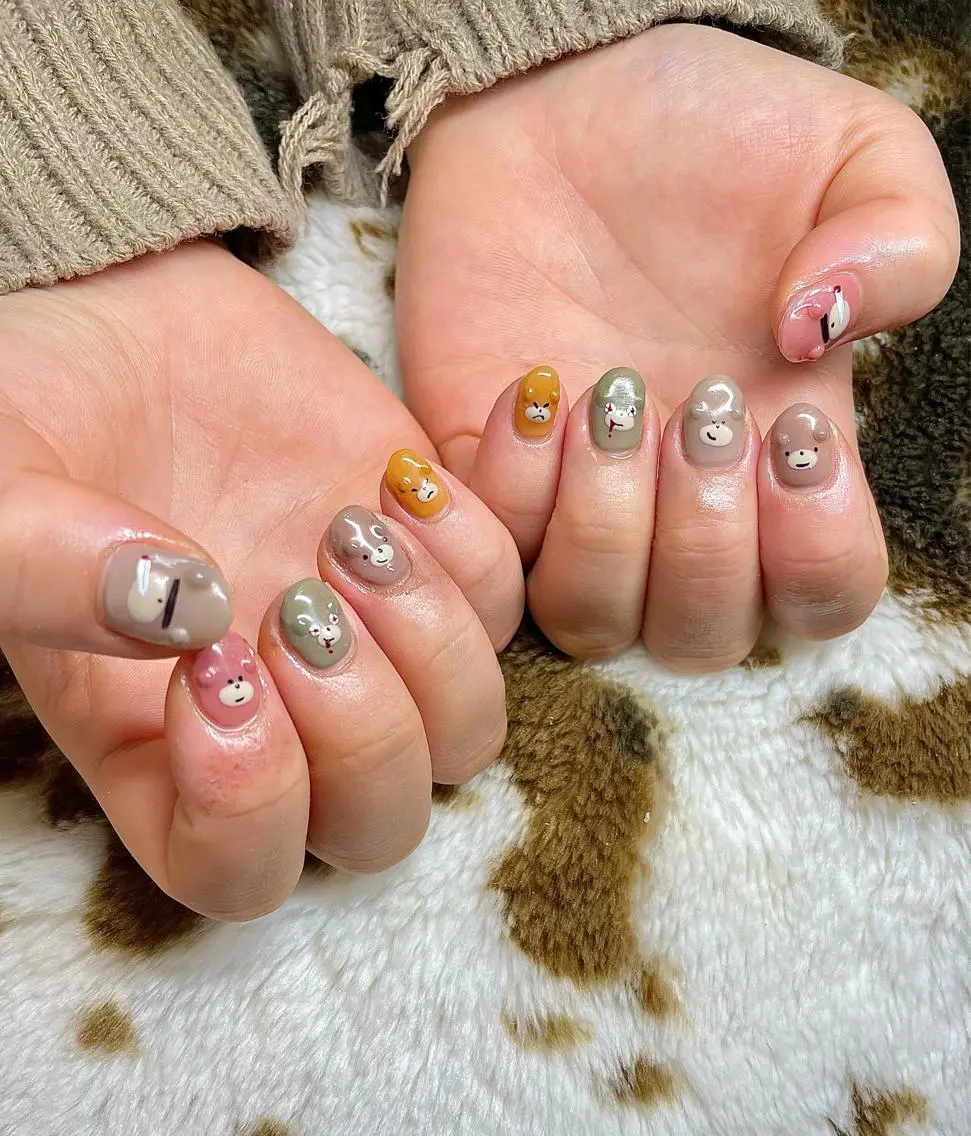 ショート カラー パーマ ヘアアレンジ メンズ キッズ ネイル マツエク・マツパ el. by Aoのネイルデザイン