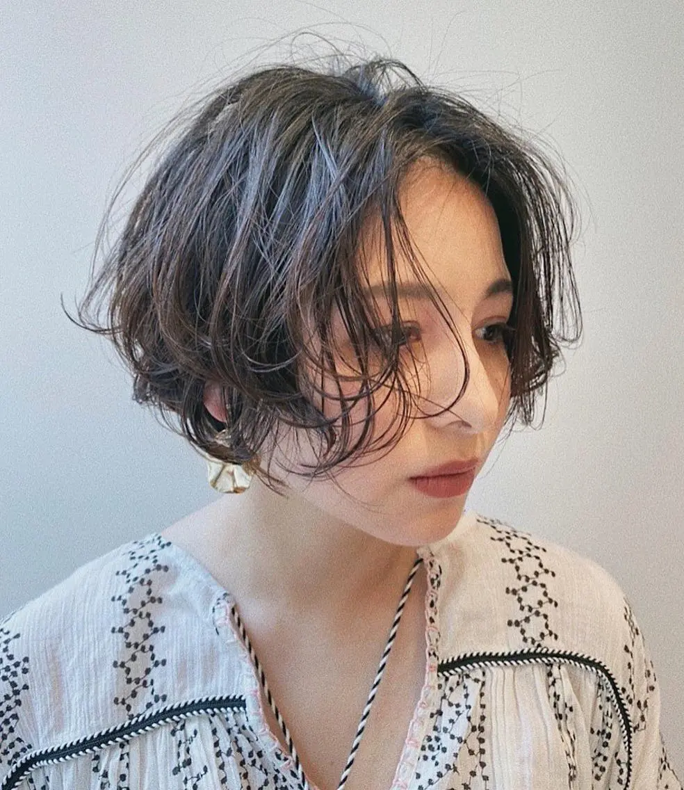 ショート パーマ ニュアンスパーマ 🍃服部 雅哉🍃銀座◎のヘアスタイル
