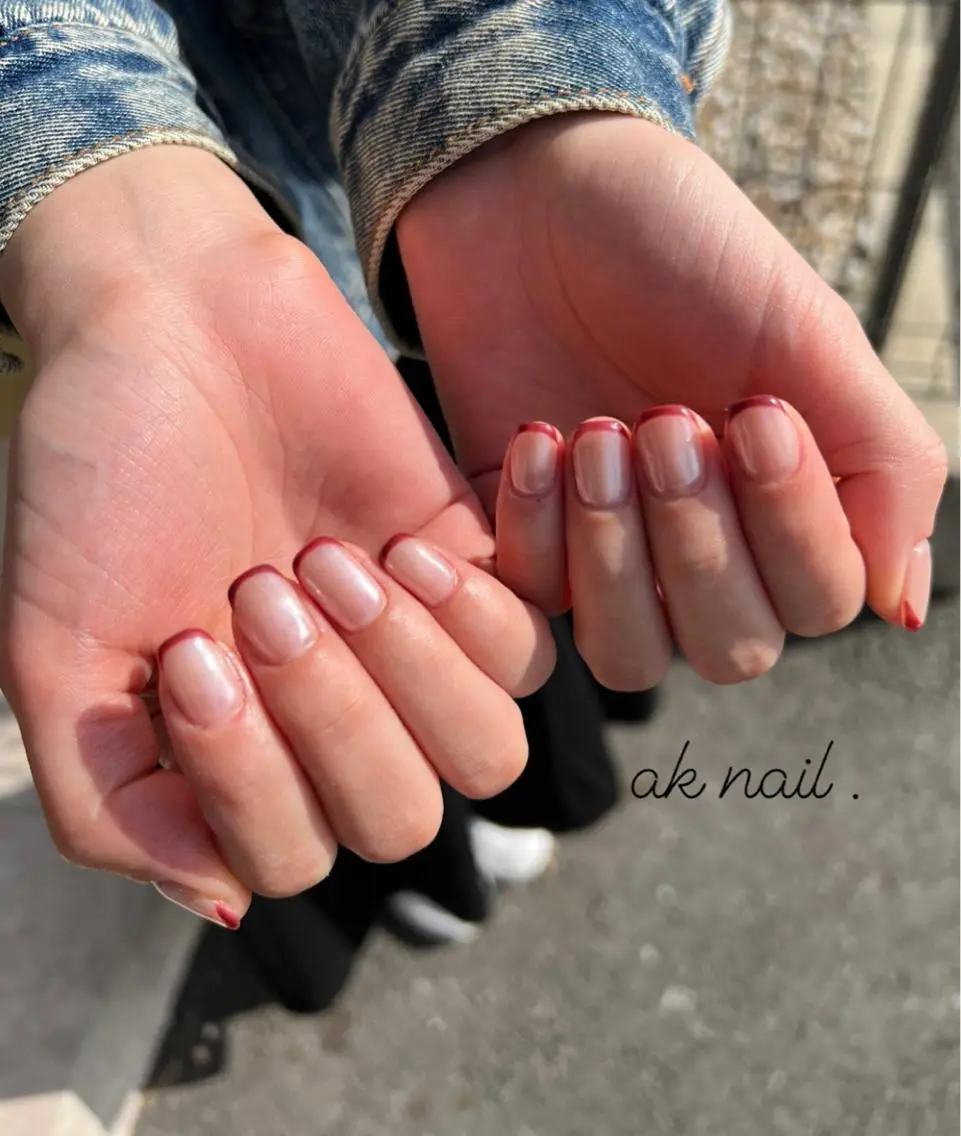 ショート ネイル ハンドネイル ak nail .のネイルデザイン