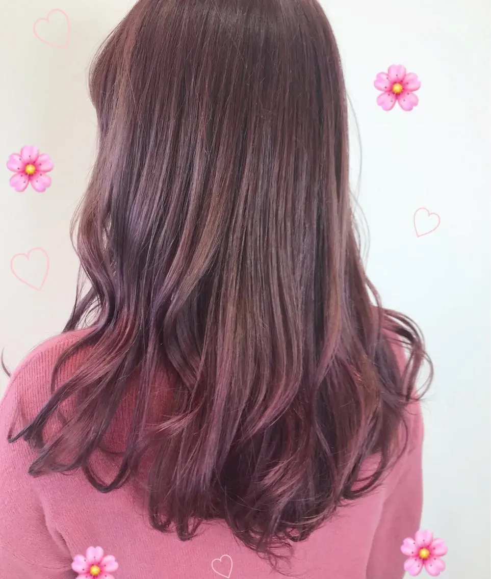 ミディアム カラー ピンクカラー 新宿駅近♡個室 ♡関口三都季🌜のヘアスタイル