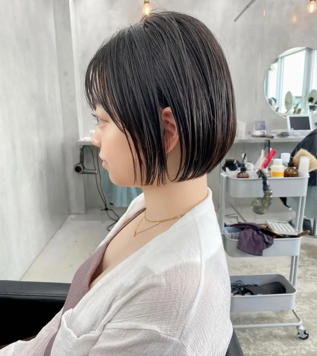 ショート カラー ボブ ショートヘア カット ヘアカラー トリートメント 👑ボブはお任せ ミヤノ👑のヘアスタイル