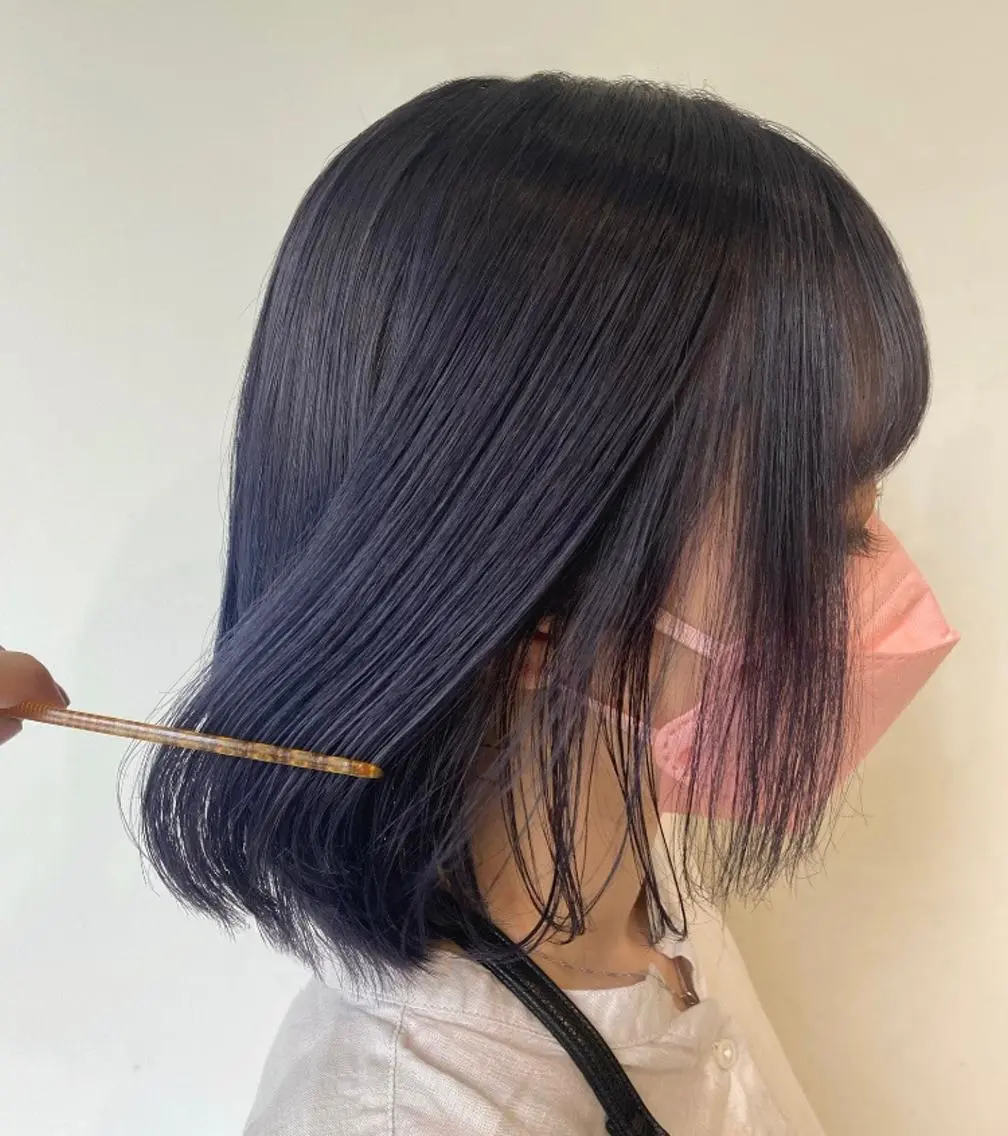 ミディアム カラー Chlan岡本 坂本のヘアスタイル