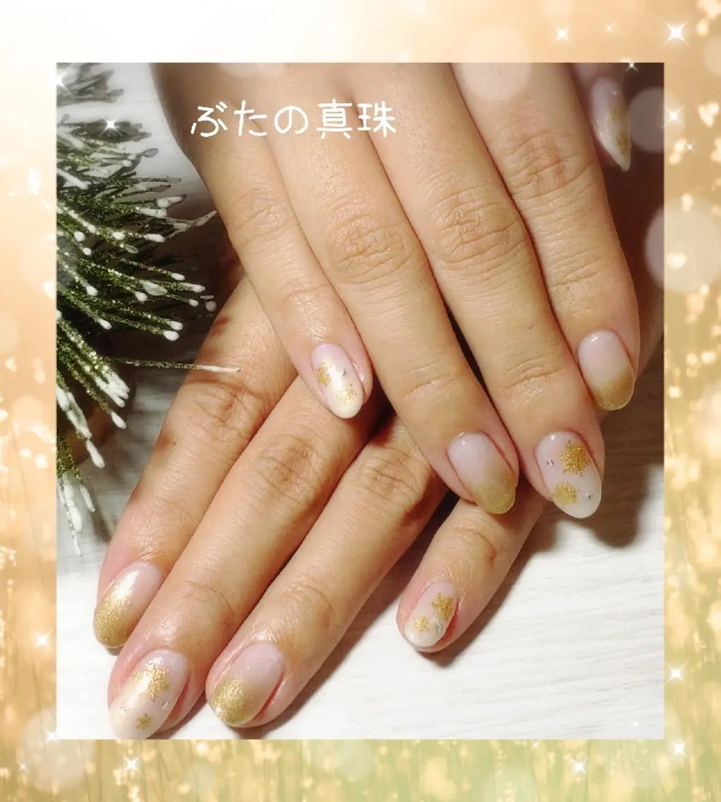 ネイル 冬ネイル クリスマス ハンドネイル 林 珠里のネイルデザイン