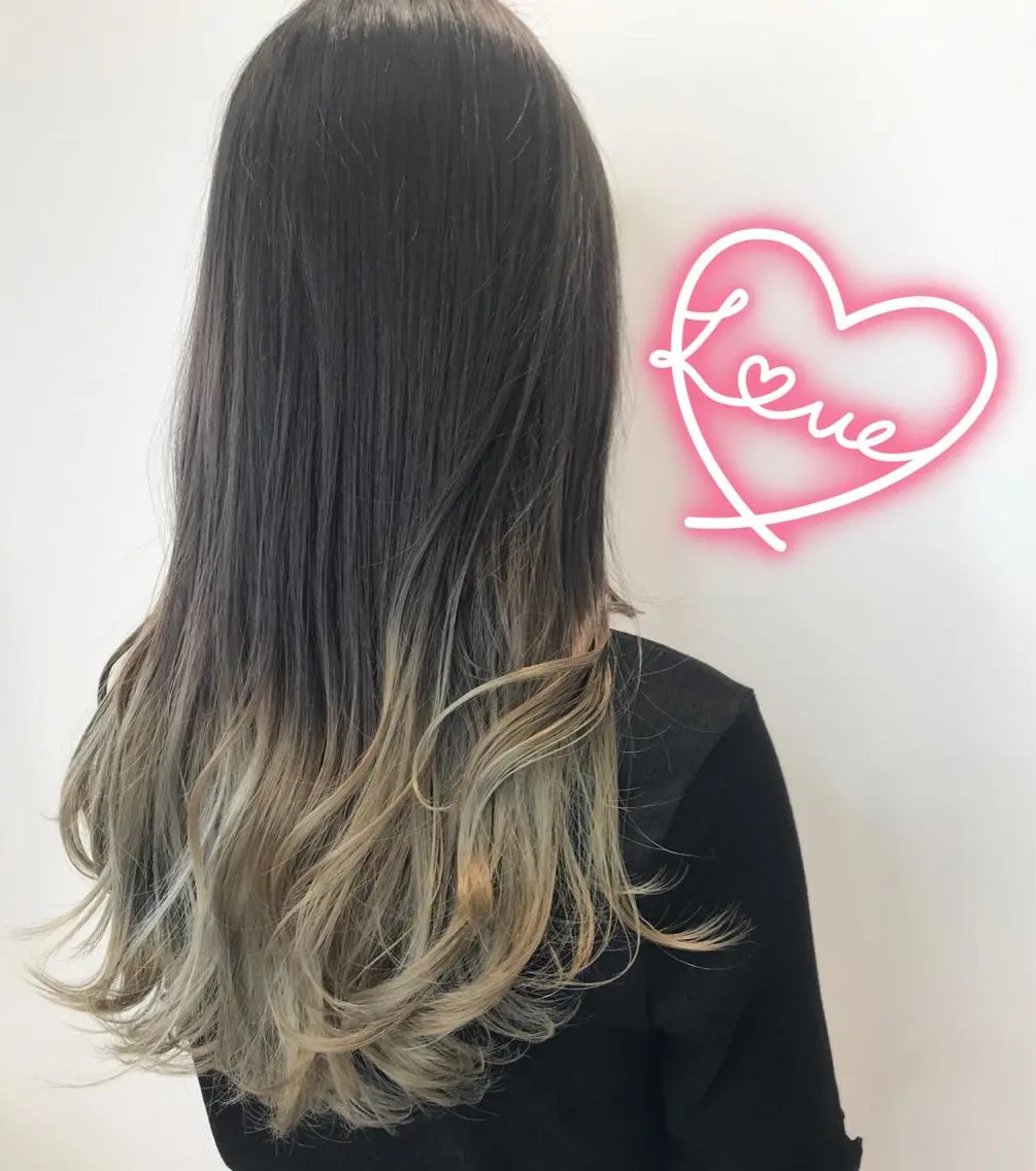 セミロング カラー ブリーチ 新宿駅近♡個室 ♡関口三都季🌜のヘアスタイル