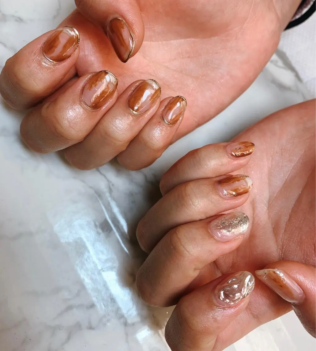 ネイル ニュアンスネイル Blancnail 江口のネイルデザイン