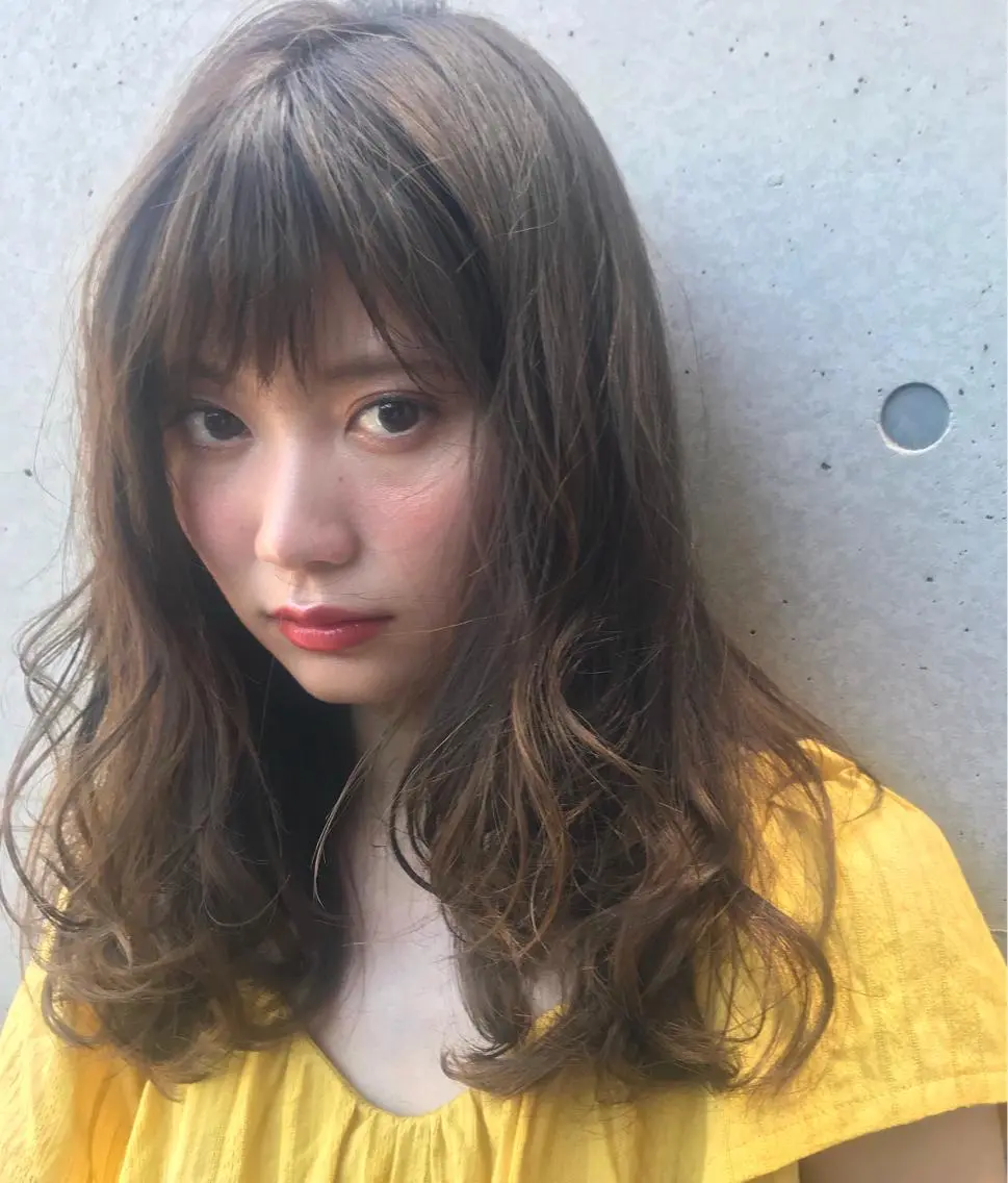 セミロング カラー ヘアアレンジ ベージュカラー Satsuki ✂︎♡のヘアスタイル