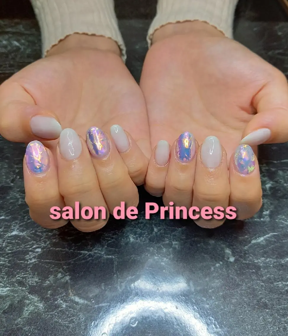ネイル 氷ネイル・うるうるネイル salon de  Princessのネイルデザイン