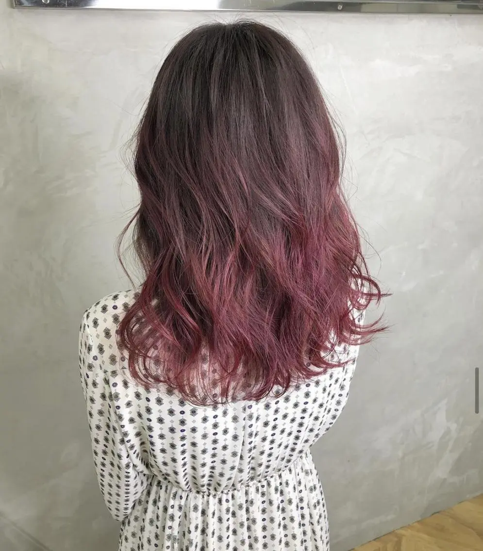 セミロング カラー ブリーチ ケアブリーチ ダブルカラー ANGELICA JR和歌山店のヘアスタイル