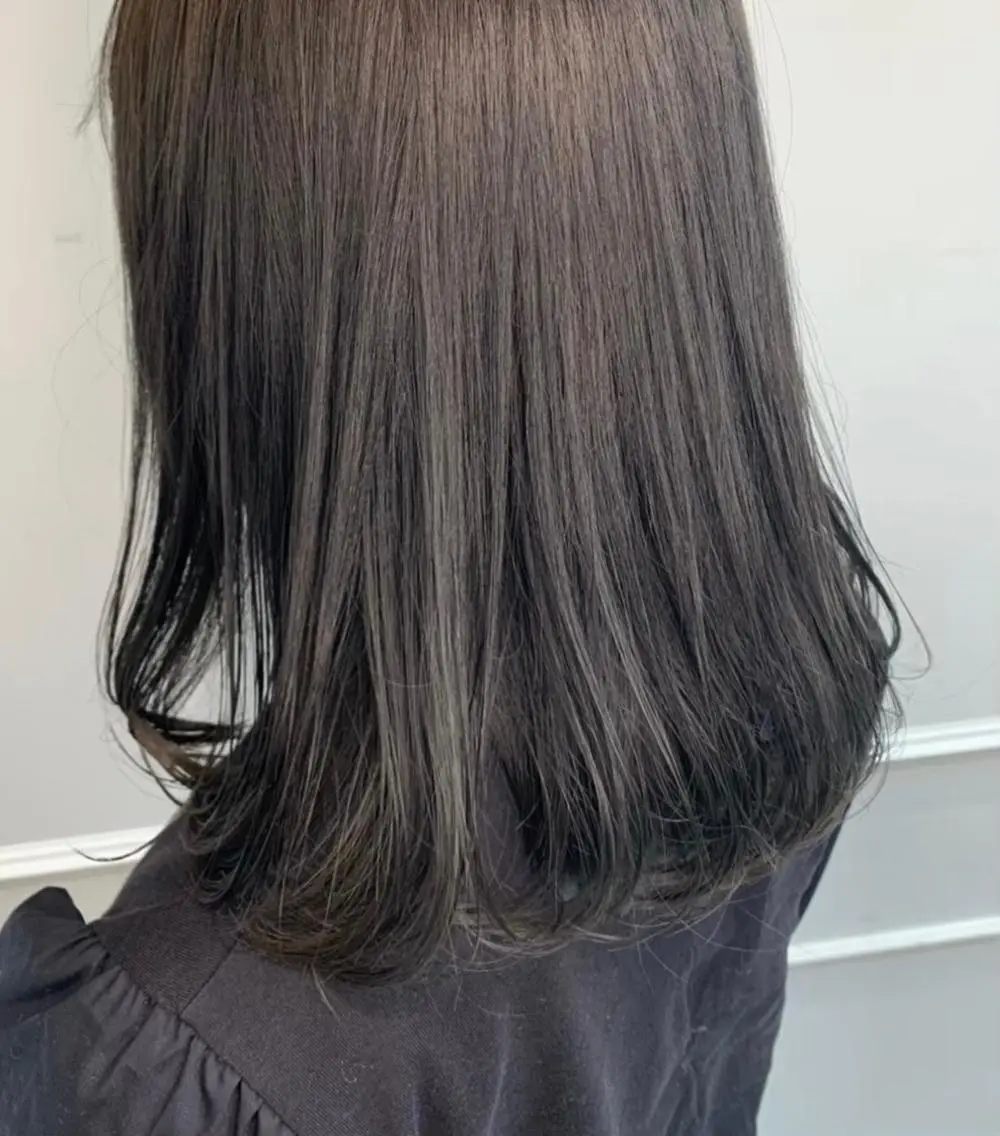 ミディアム カラー 韓国ヘア🍒渡辺 咲🍒のヘアスタイル