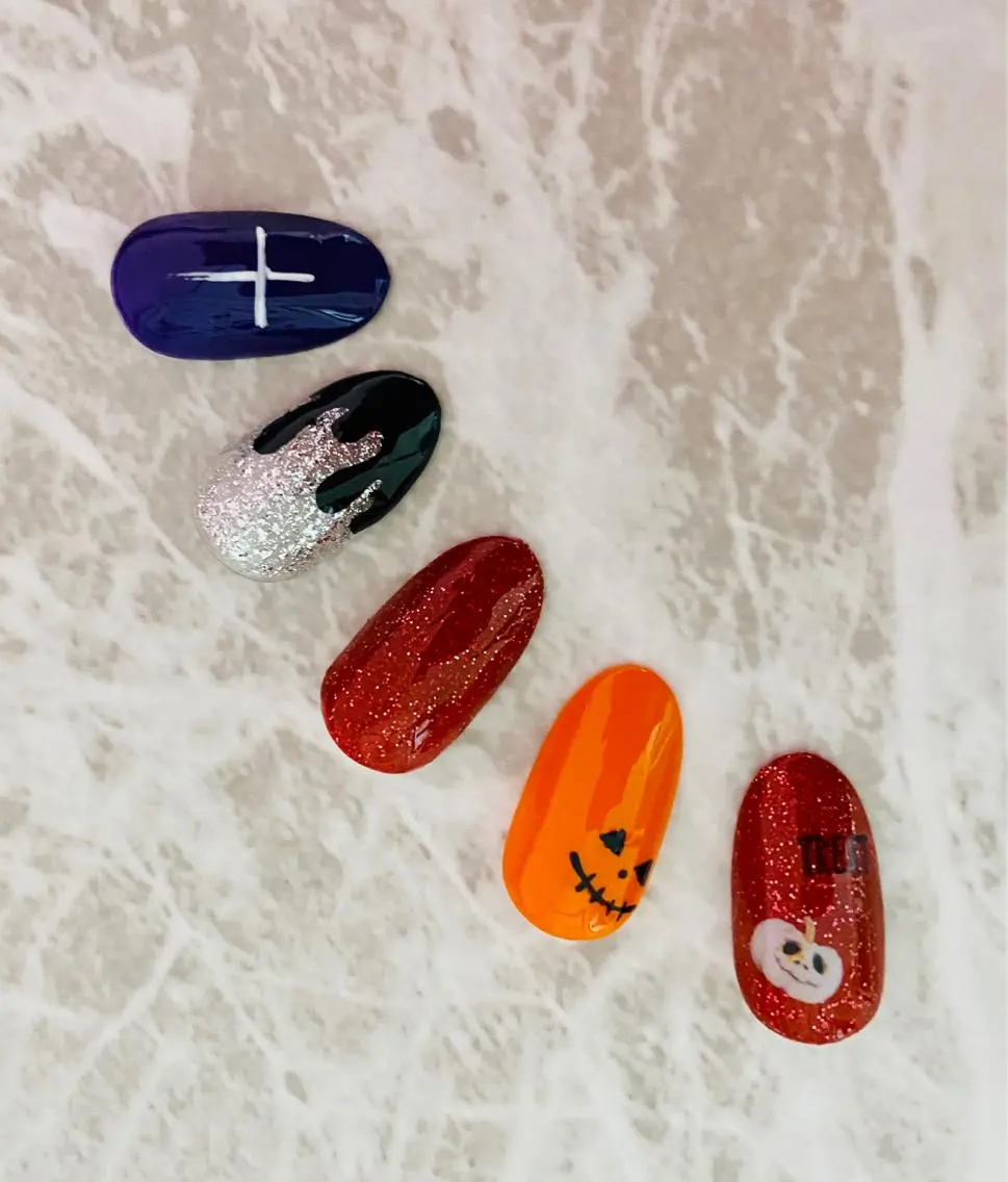 ネイル ハロウィン ゆぴねいる yupinailのネイルデザイン