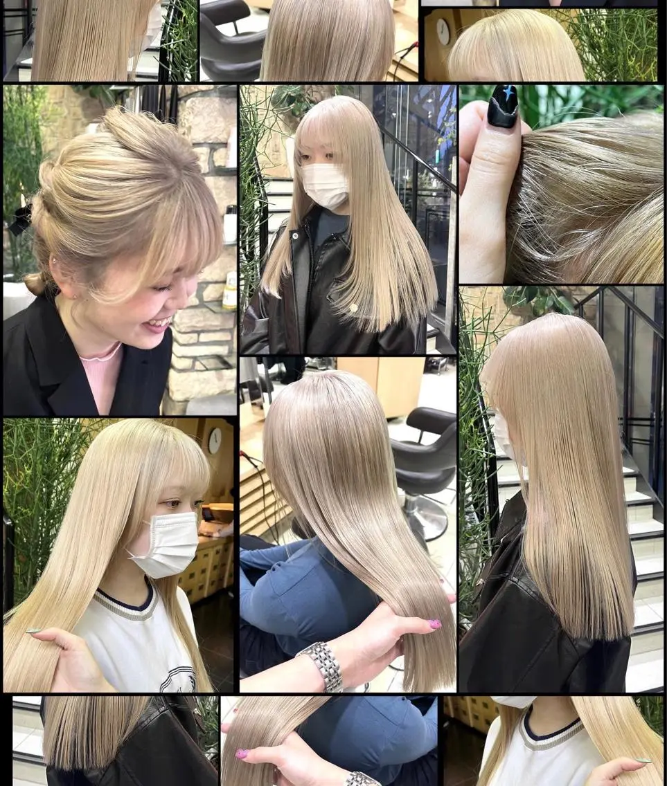 カラー ヘアカラー トリートメント 海外girl🤎 透明感ベージュmaoのヘアスタイル