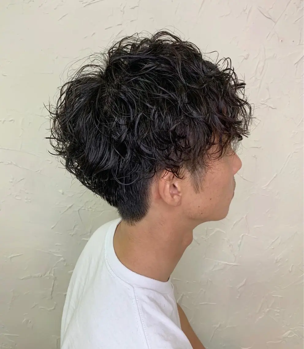 メンズ メンズパーマ カット パーマ 深沢 秀のヘアスタイル