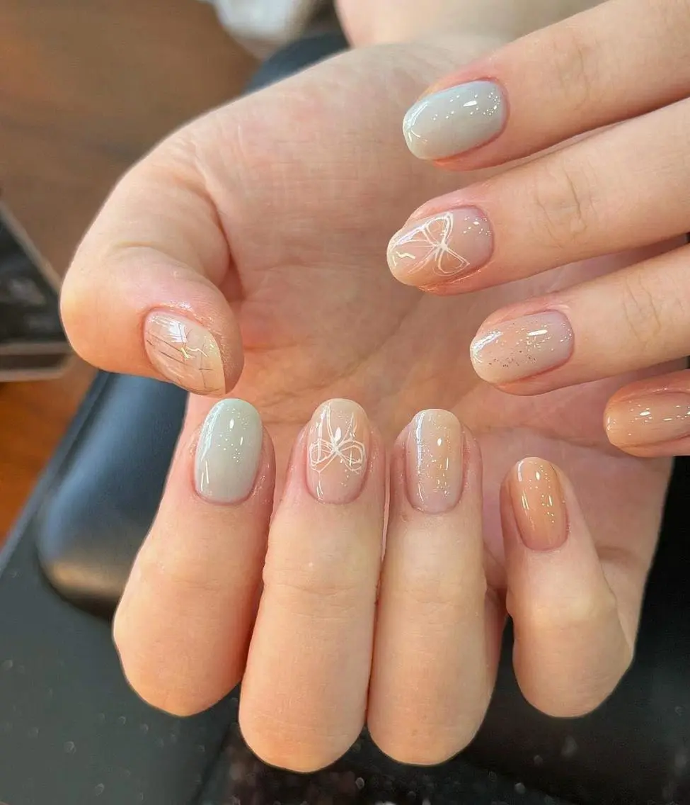 ネイル アートネイル フレンチネイル ジェルネイル グラデーション 韓国ネイル ANNA NAILのネイルデザイン