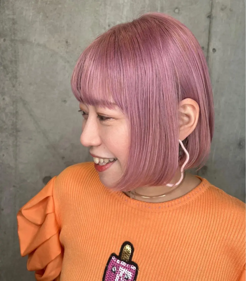 ミディアム カラー 派手髪デザインカラー ヒロカのヘアスタイル