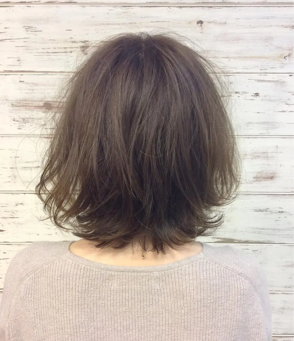 ミディアム カラー グレージュ カーキグレージュ 日比 貴大/ minim hairのヘアスタイル