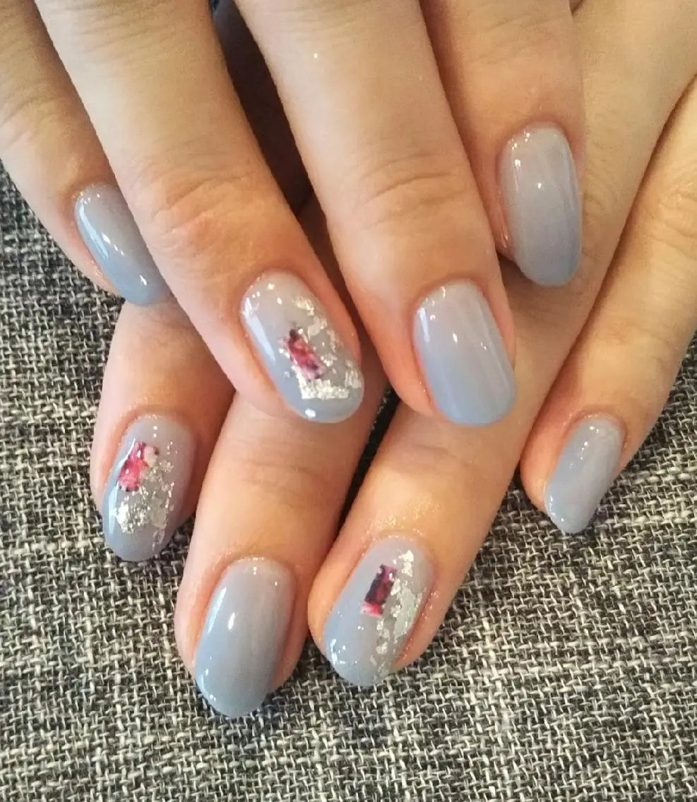 ネイル ブルー クリアネイル ハンドネイル private salon mieのネイルデザイン