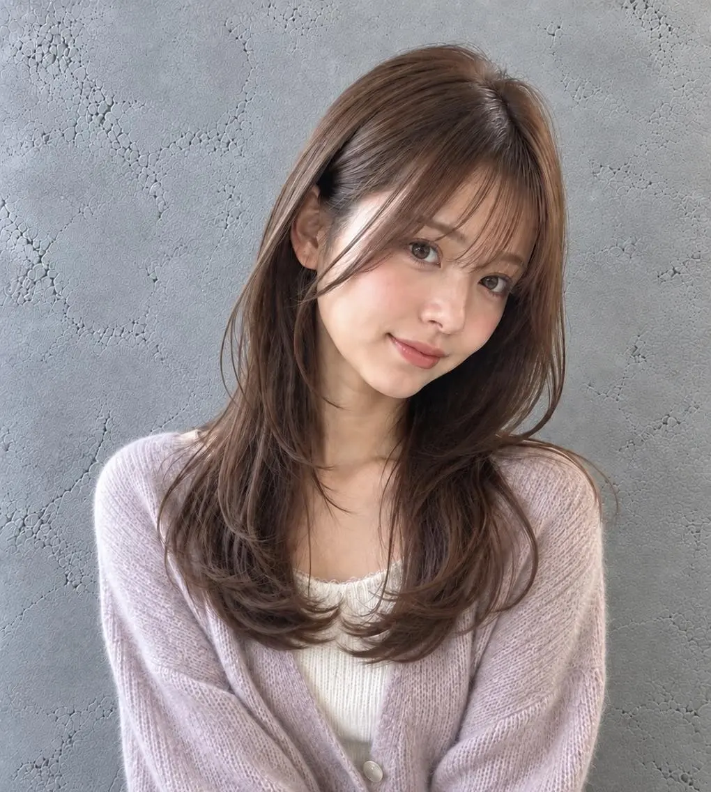 セミロング カラー 脇田 麗乃のヘアスタイル