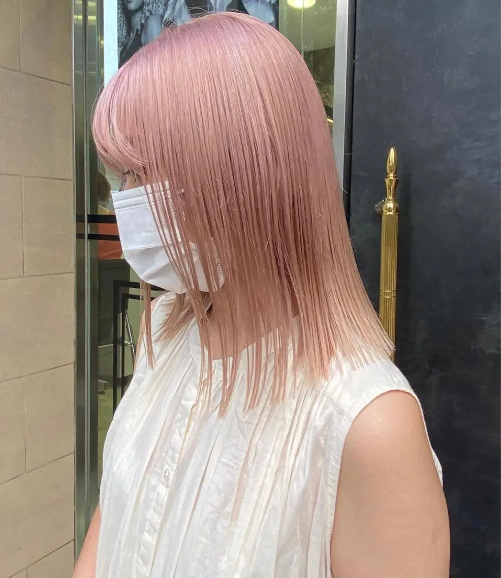 ミディアム 艶髪カラー🫧 髪質改善🪽萩原のヘアスタイル