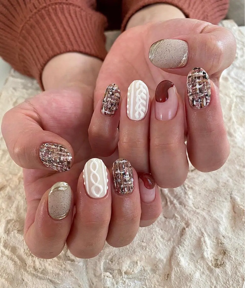 ネイル ツイードネイル ハンドネイル and M. nailのネイルデザイン