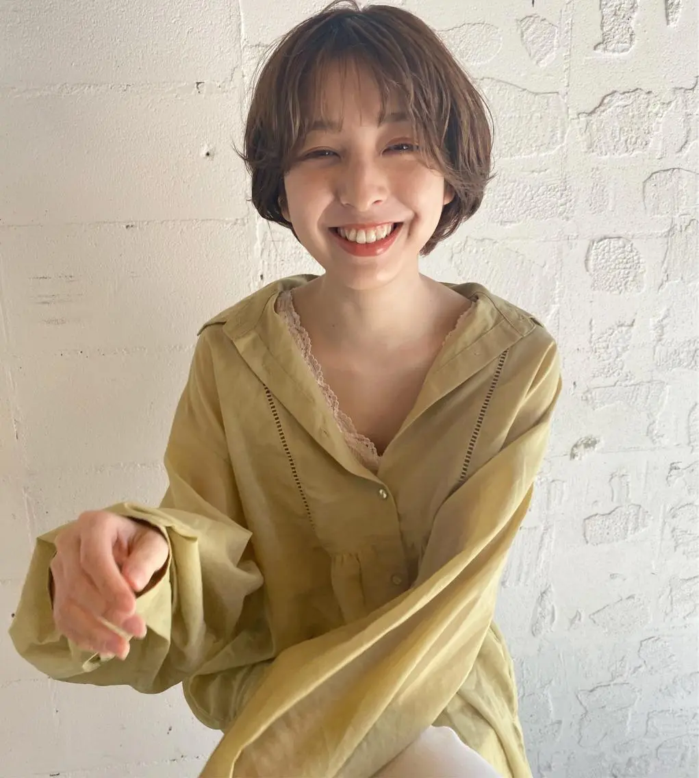 ショート カラー ショートボブ ベージュカラー ボブ ショートヘア 柔らかいcolor 🌿harukaのヘアスタイル
