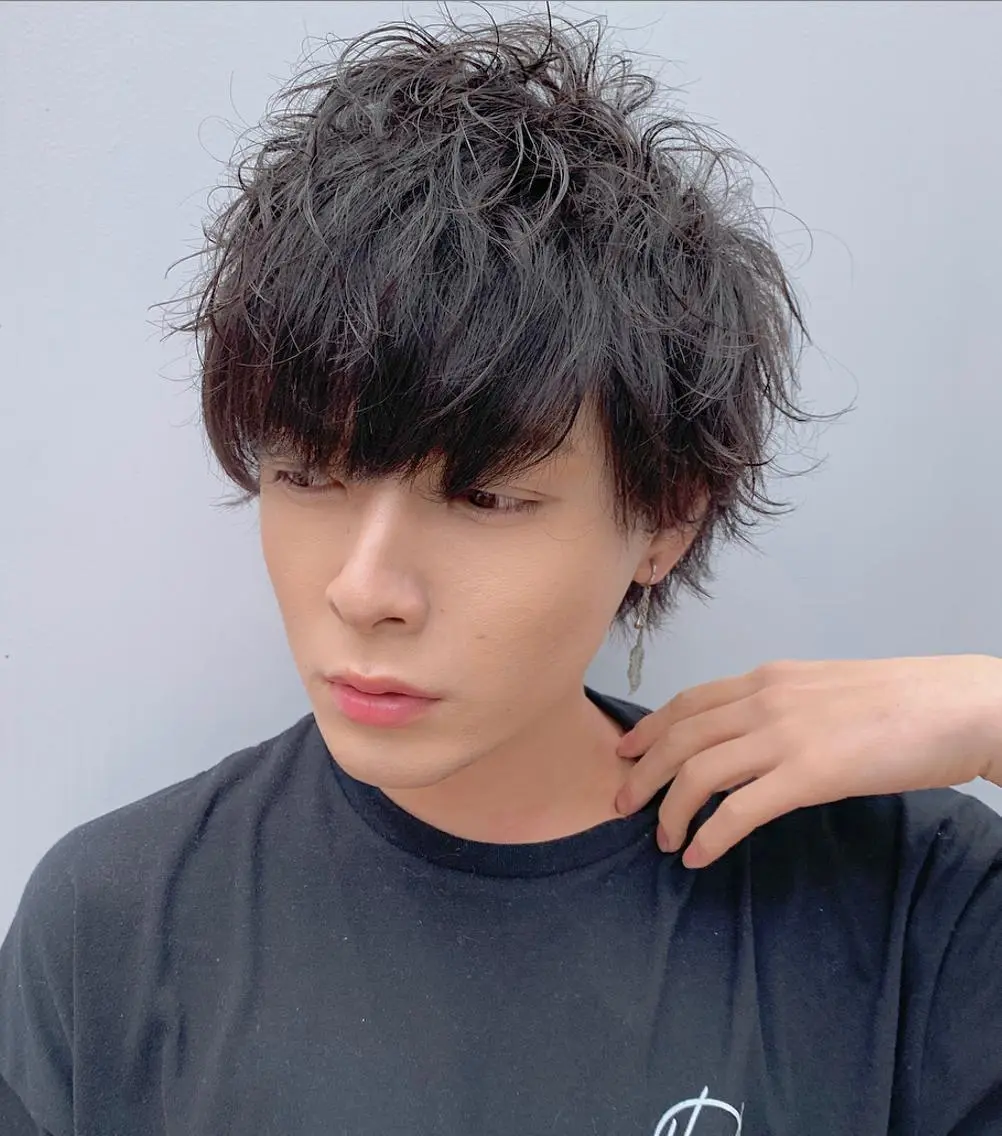 ショート カラー パーマ ヘアアレンジ メンズ メンズパーマ 野木 良平のヘアスタイル