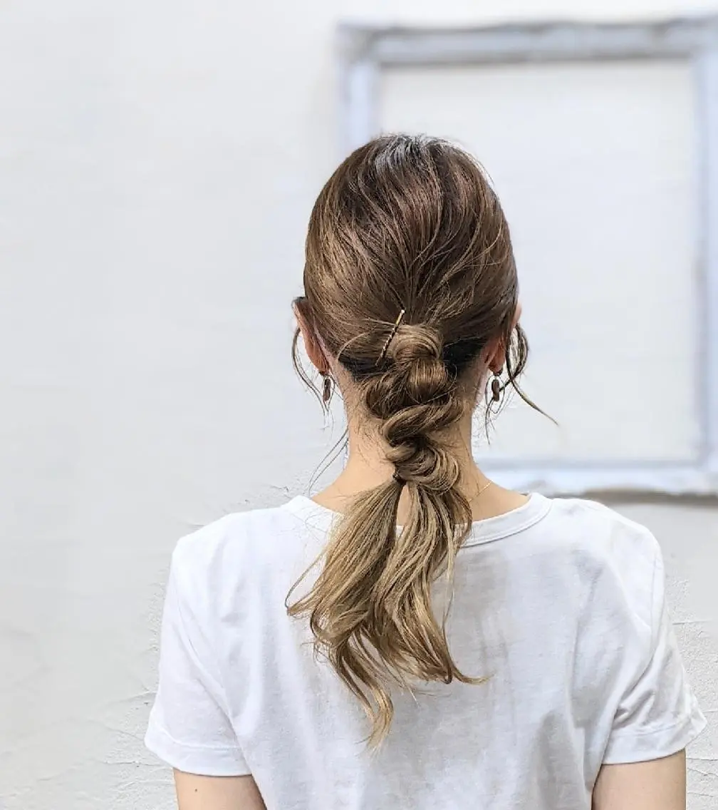 セミロング ヘアアレンジ HIKARI＠ Ruheplatzのヘアスタイル